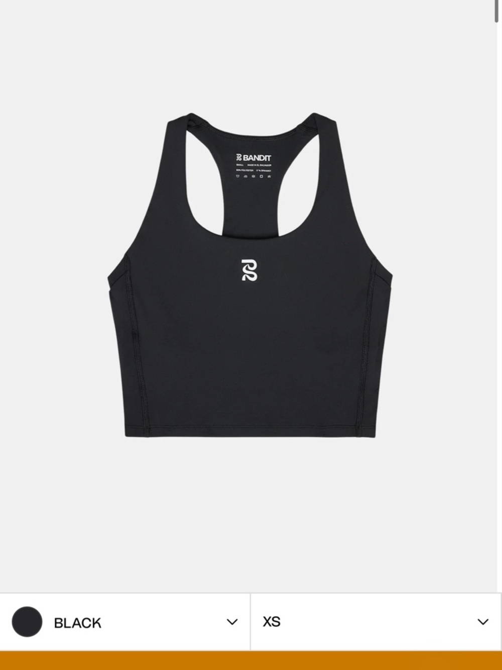 Bandit Women's Black Racerback Crop Sports Bra